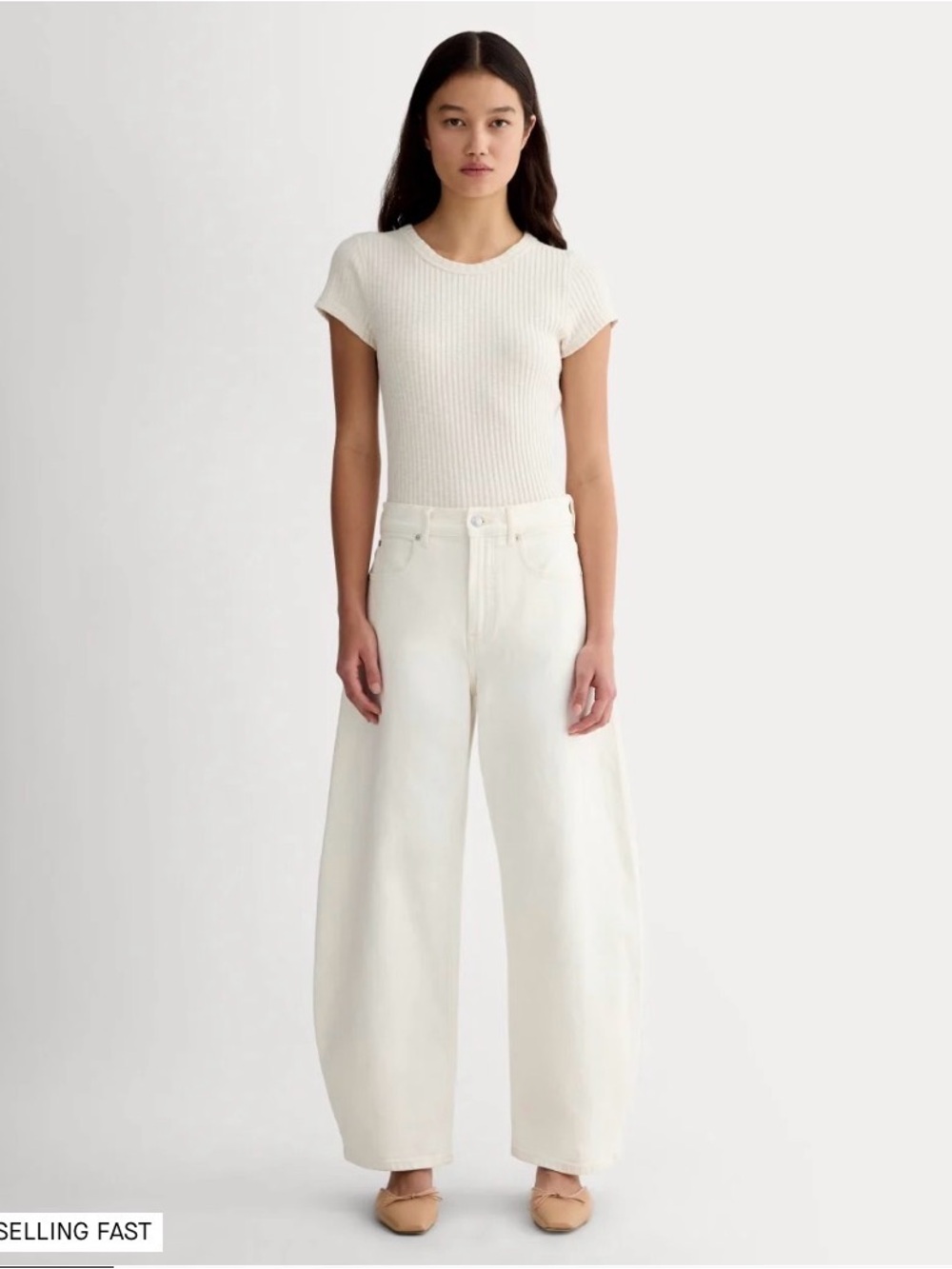 Everlane way High Curve Jean Calico Ecru